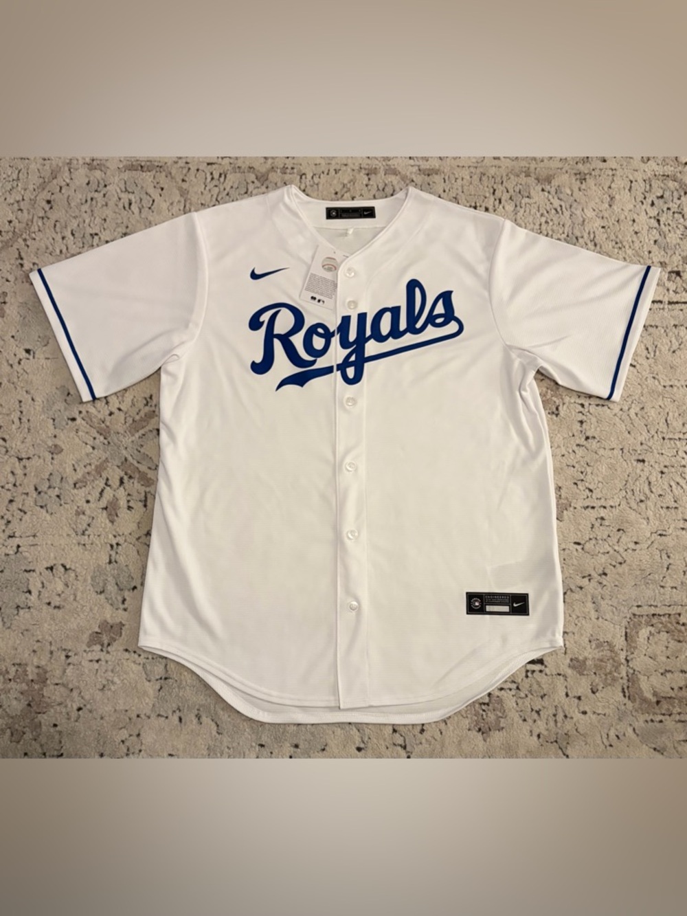 Nike Authentic Kansas City Royals MLB Baseball White Jersey Men’s Size: Large